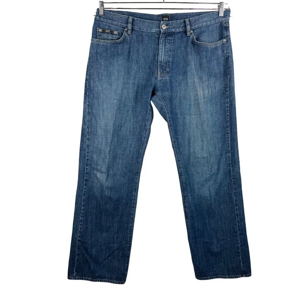 Hugo Boss Maine jeans mens straight leg relaxed‎ blue 90s sz 40x32